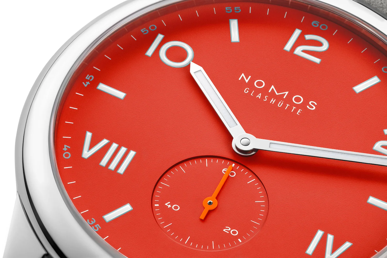 Nomos Glashutte Club Campus 38 Nonstop Red Steel Back Watch - Image 3