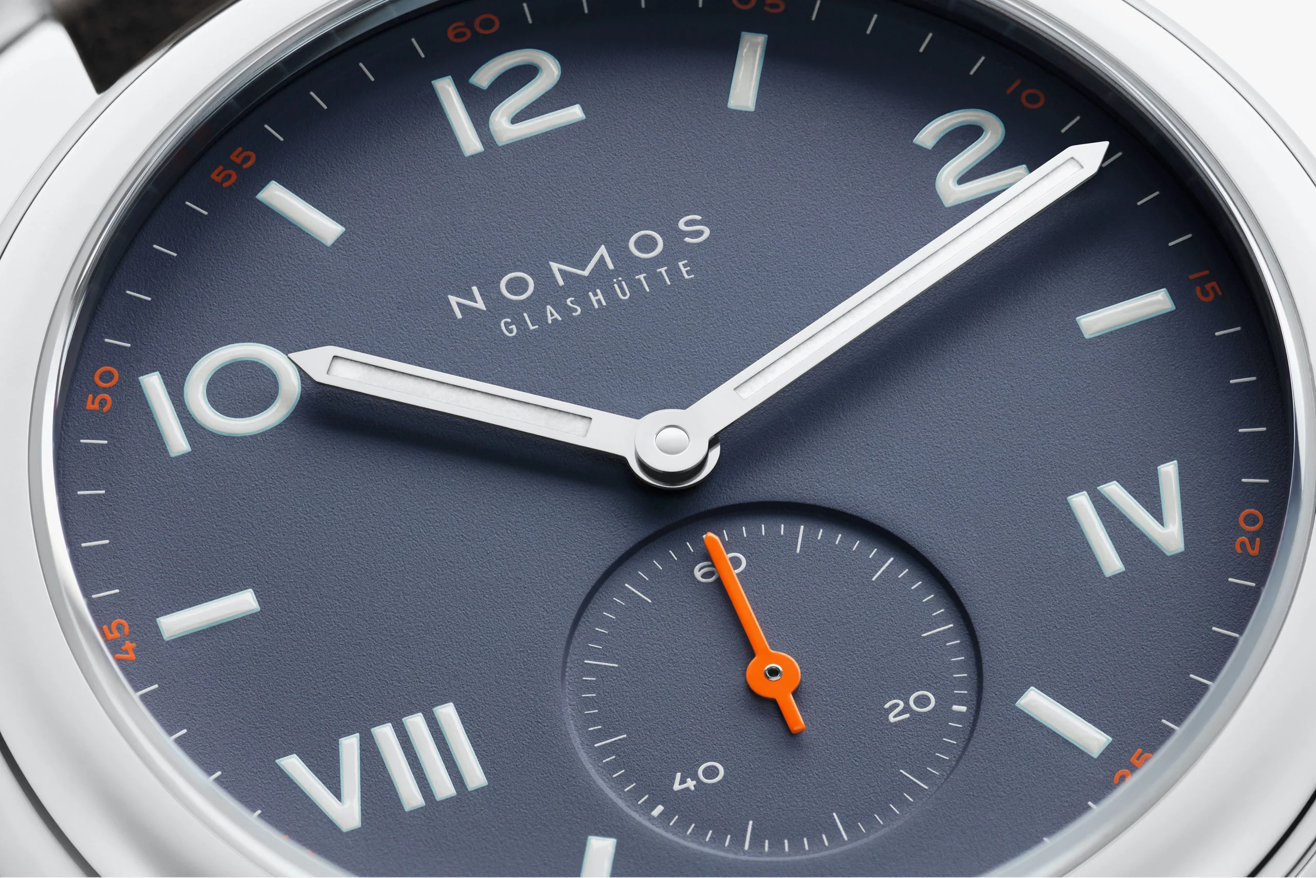 Nomos Glashutte Club Campus Blue Purple Steel Back Watch - Image 2