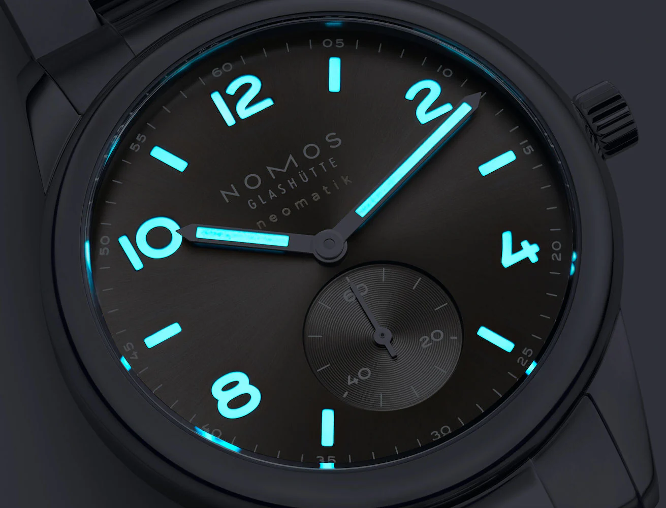 Nomos Glashutte Club Sport Neomatik 39 Smoke Steel Back Watch - Image 3
