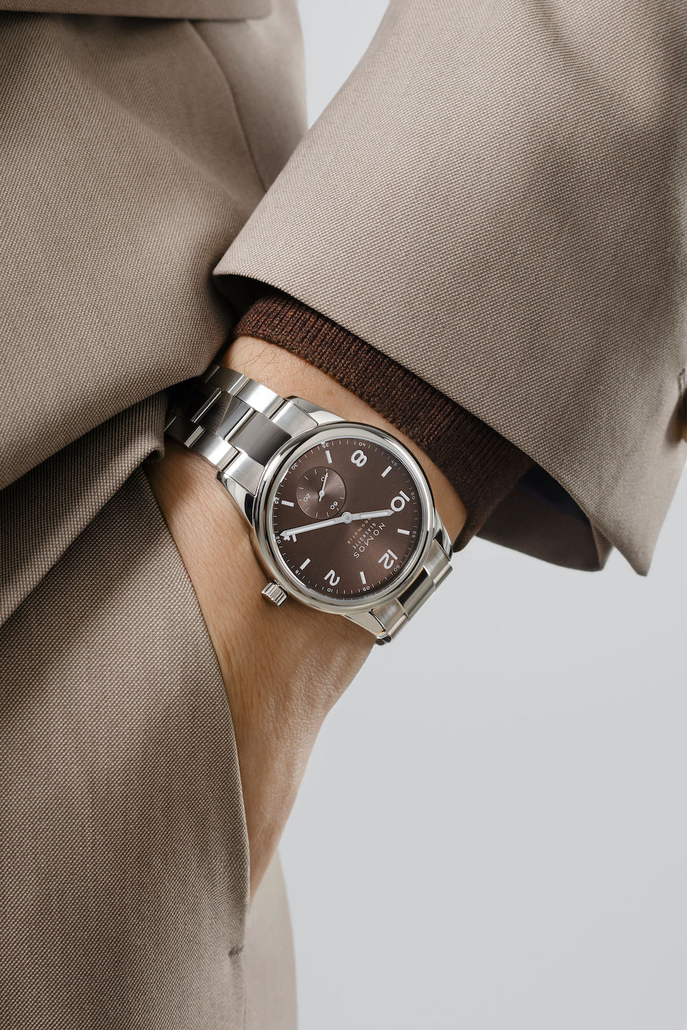 Nomos Glashutte Club Sport Neomatik 39 Tabac Steel Back Watch - Image 4