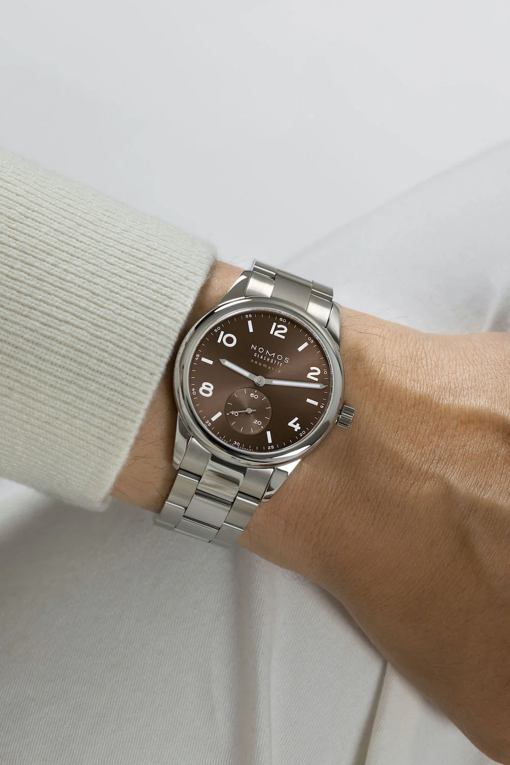 Nomos Glashutte Club Sport Neomatik 39 Tabac Steel Back Watch - Image 5