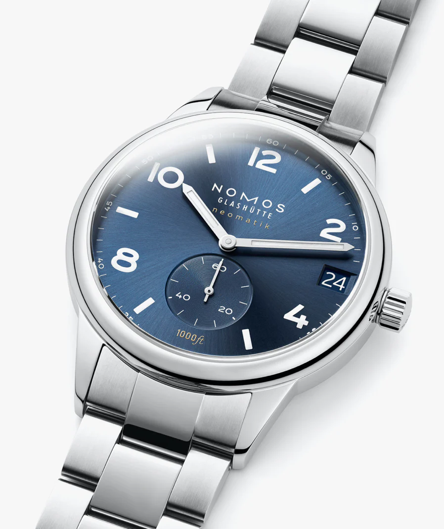 Nomos Glashutte Club Sport Neomatik 42 Date Blue Sapphire Crystal Watch - Image 4
