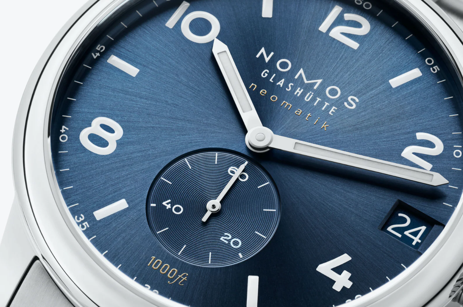 Nomos Glashutte Club Sport Neomatik 42 Date Blue Sapphire Crystal Watch - Image 5