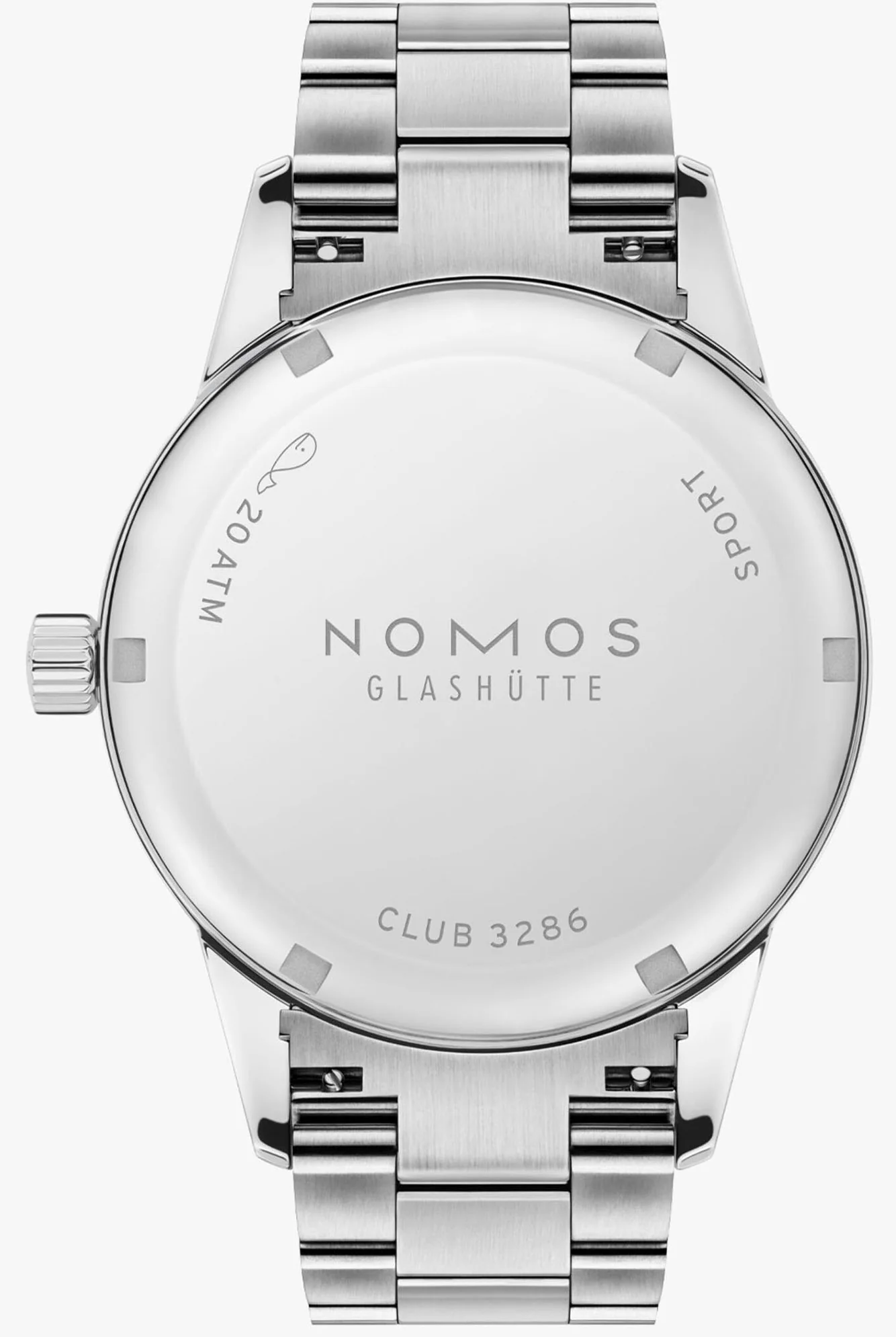 Nomos Glashutte Club Sport Neomatik Polar Blue Steel Back Watch - Image 2