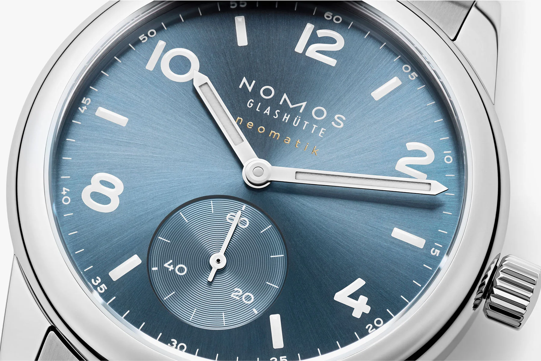 Nomos Glashutte Club Sport Neomatik Polar Blue Sapphire Crystal Watch - Image 4