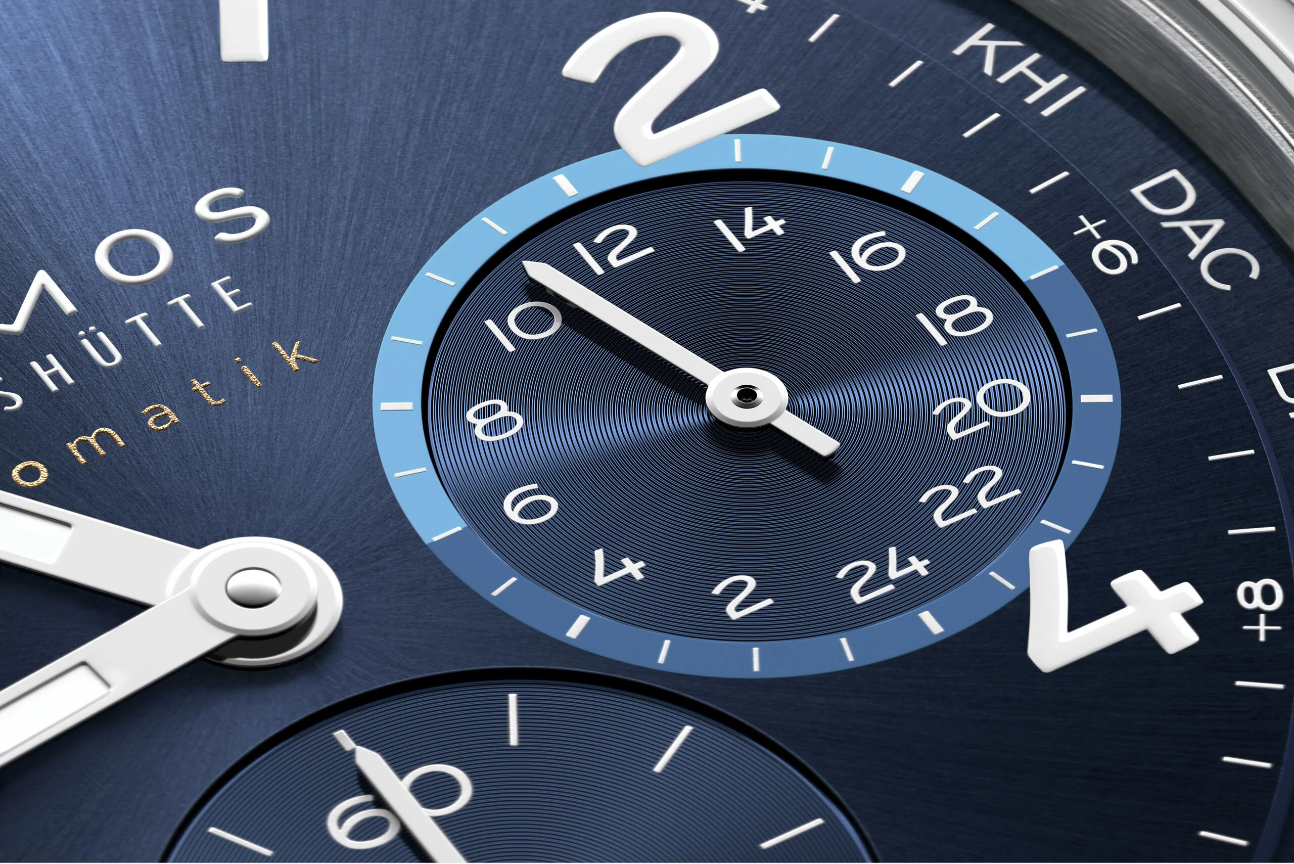 Nomos Glashutte Club Sport Neomatik Worldtimer Blue Sapphire Crystal Watch - Image 4