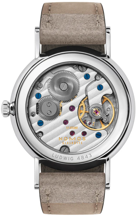 Nomos Glashutte Ludwig 33 Champagne Sapphire Crystal Watch - Image 2