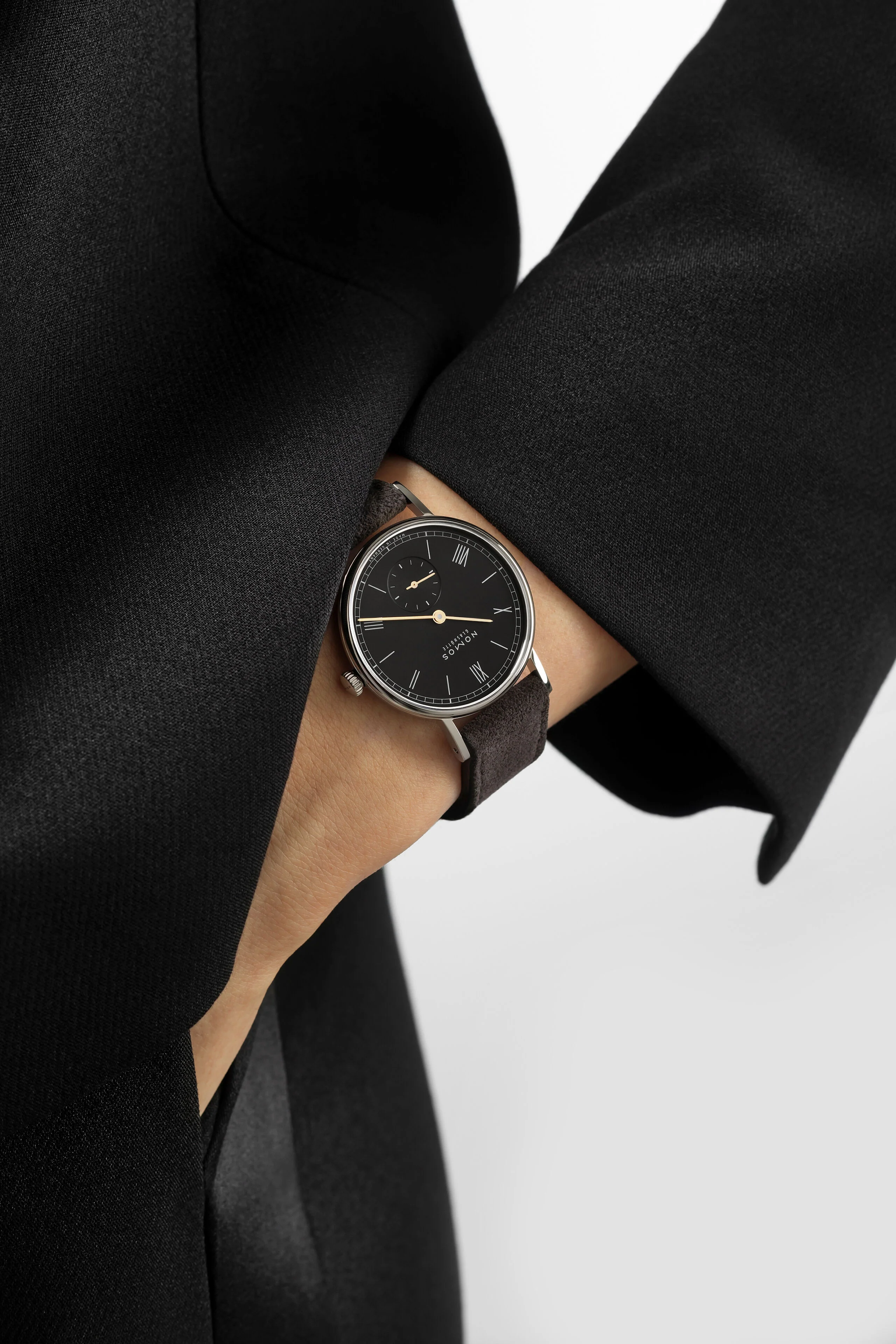Nomos Glashutte Ludwig 33 Noir Steel Back Watch - Image 4