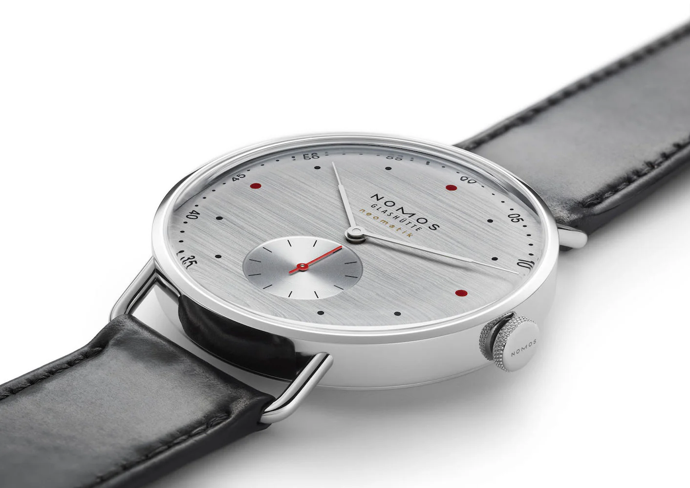 Nomos Glashutte Metro Neomatik 39 Silvercut Sapphire Crystal Watch - Image 6