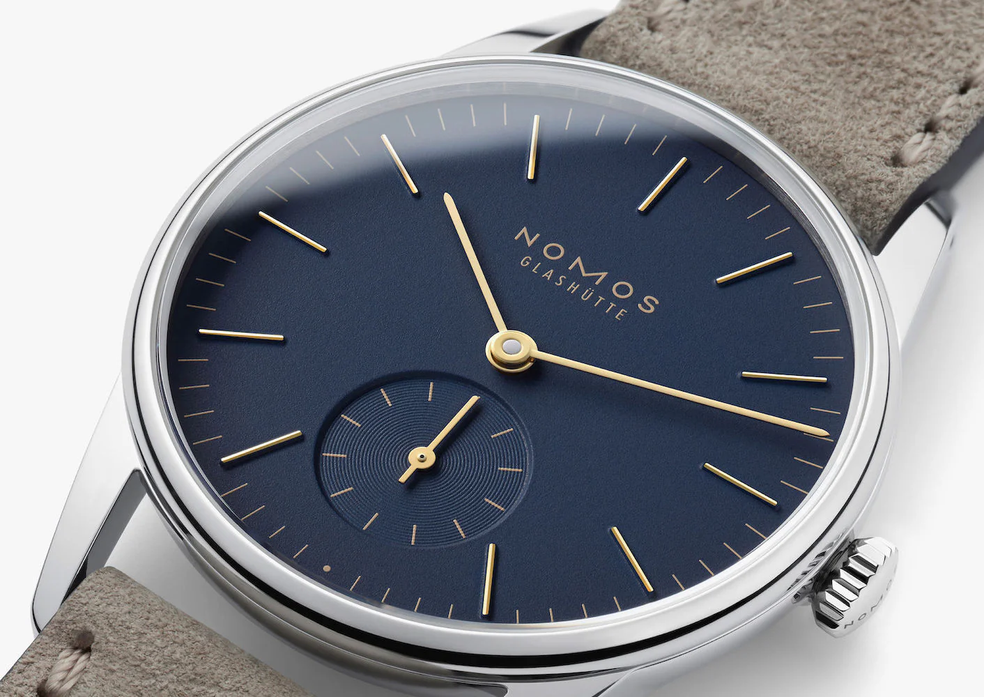 Nomos Glashutte Orion 33 Midnight Blue Sapphire Crystal Watch - Image 4