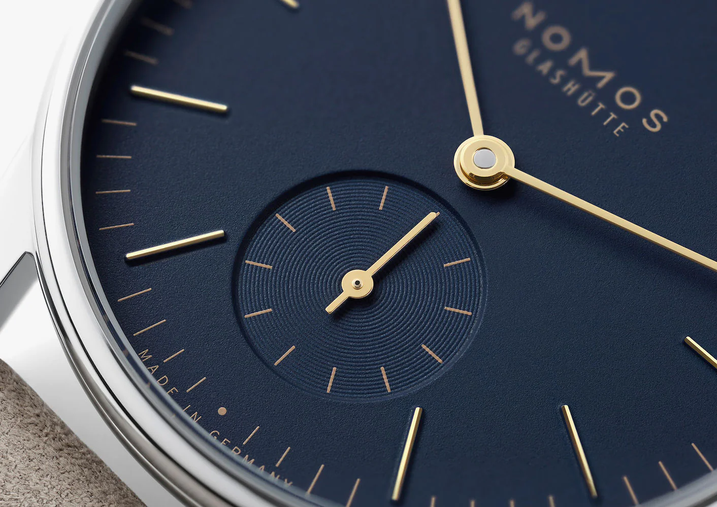 Nomos Glashutte Orion 33 Midnight Blue Sapphire Crystal Watch - Image 5