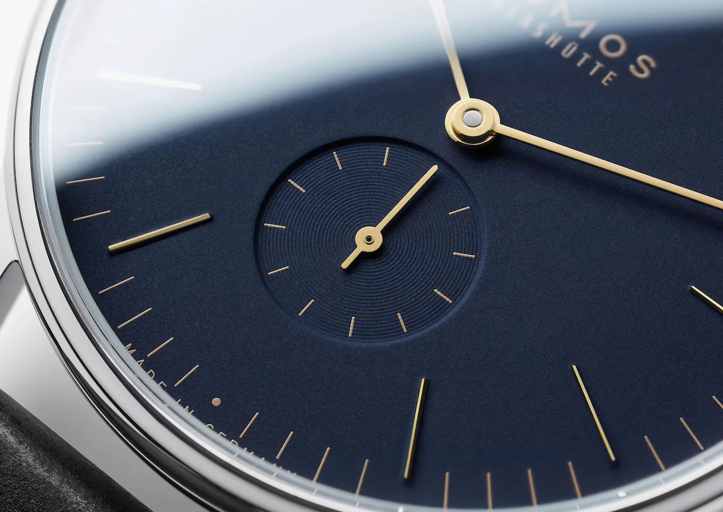 Nomos Glashutte Orion 38 Midnight Blue Steel Back - Image 5