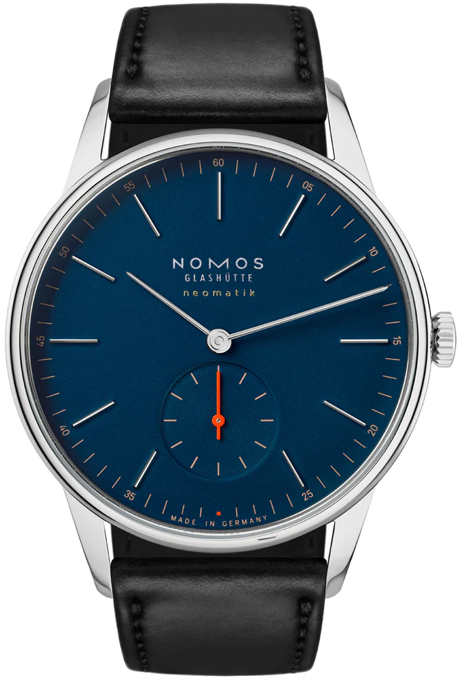 Nomos Glashutte Orion Neomatik 39 Nachtblau Sapphire Crystal Watch