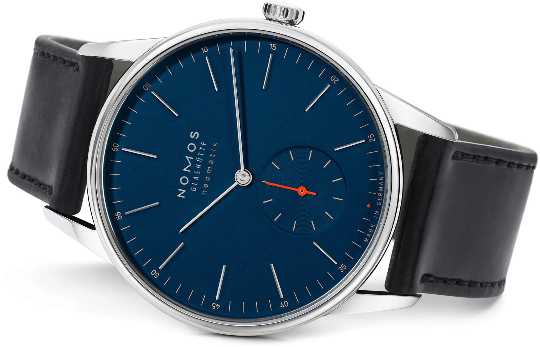 Nomos Glashutte Orion Neomatik 39 Nachtblau Sapphire Crystal Watch - Image 4