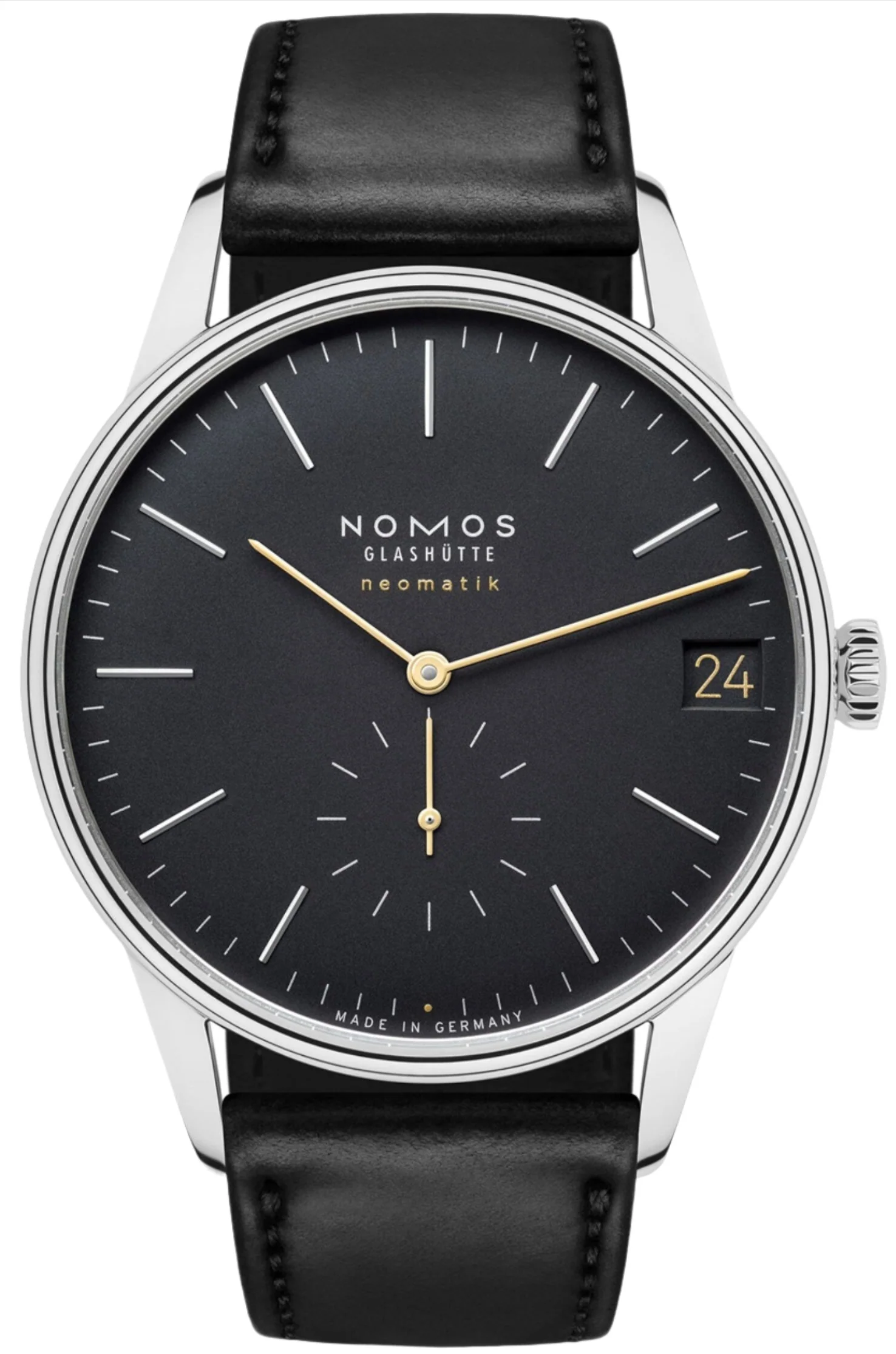 Nomos Glashutte Orion Neomatik 41 Black Sapphire Crystal Watch