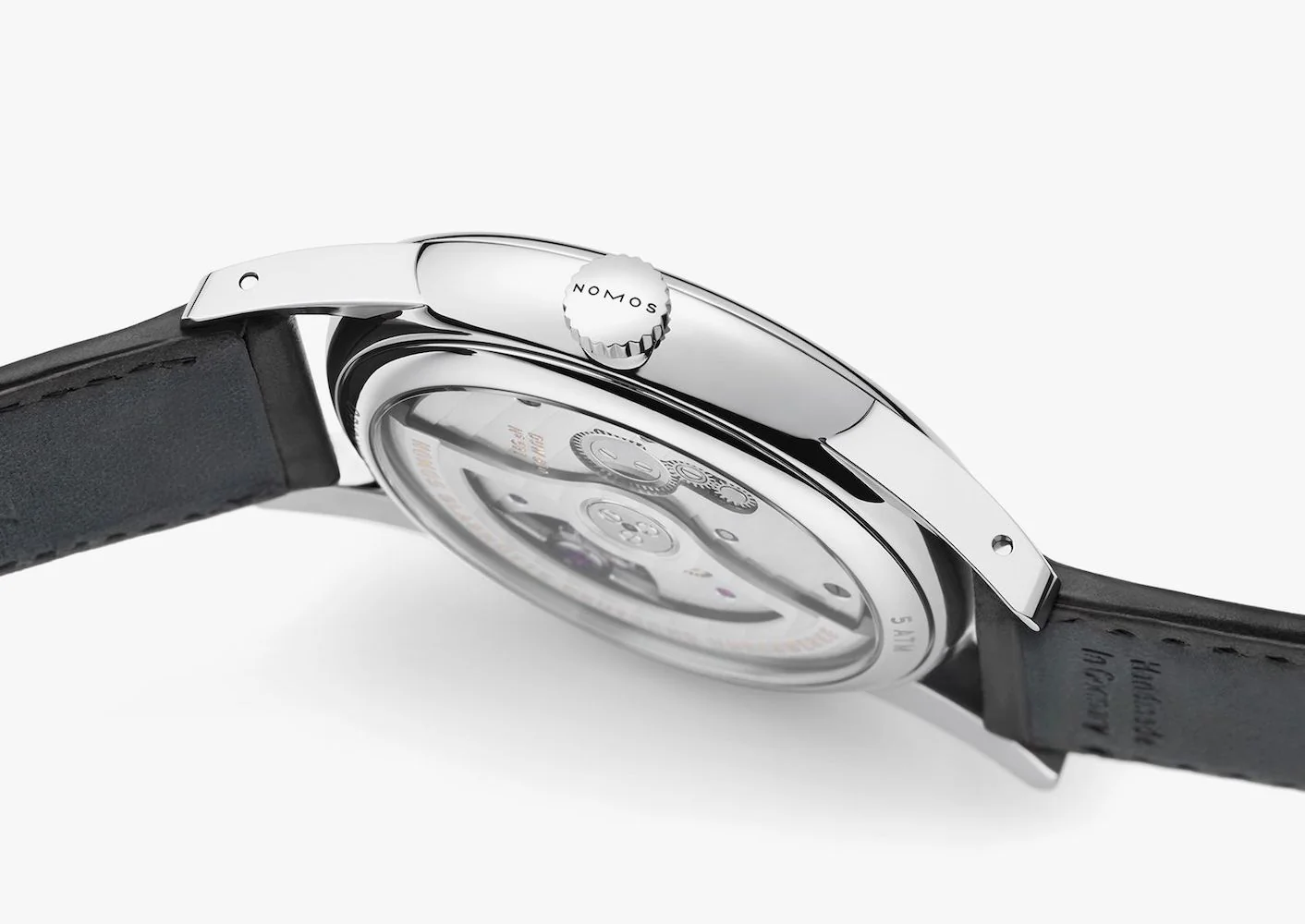 Nomos Glashutte Orion Neomatik 41 Date Olive Gold Sapphire Crystal - Image 9