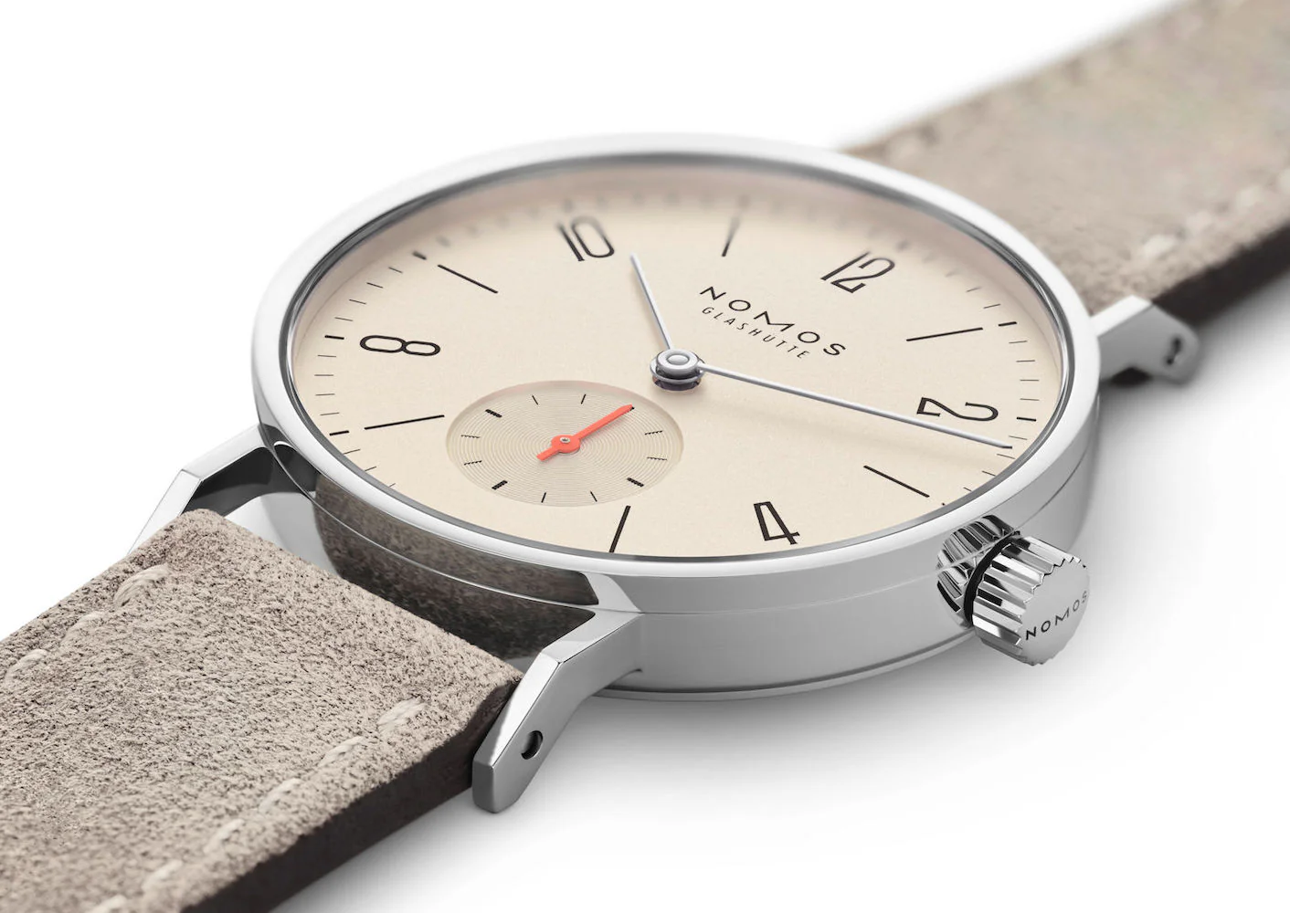 Nomos Glashutte Tangente 33 Champagne Steel Back Watch - Image 5