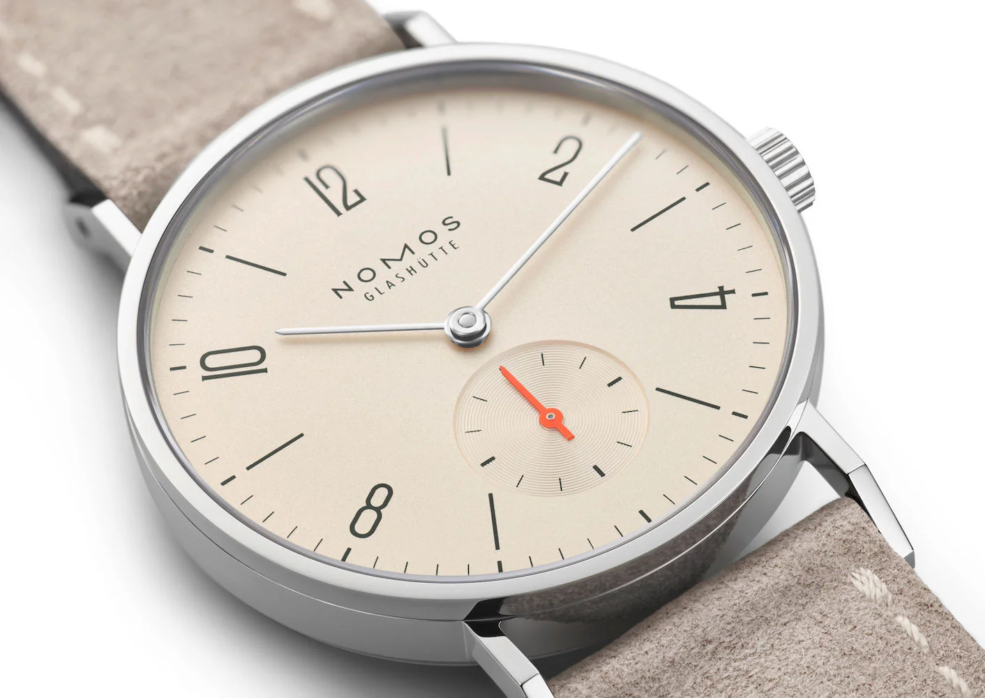 Nomos Glashutte Tangente 33 Champagne Steel Back Watch - Image 6