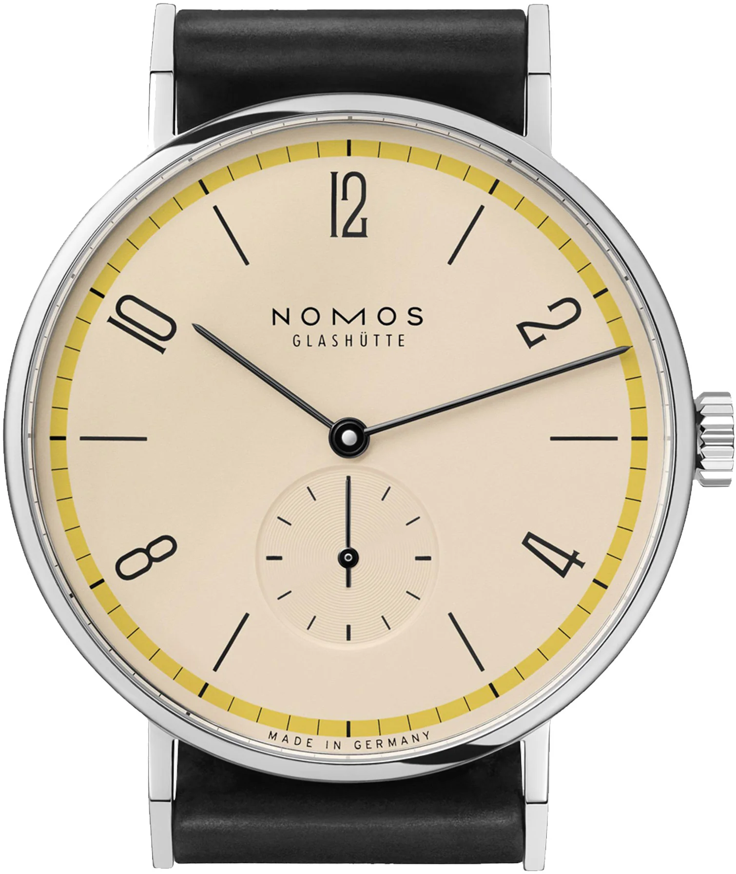 Nomos Glashutte Watch Tangente 38 Bauhaus Yellow Limited Edition