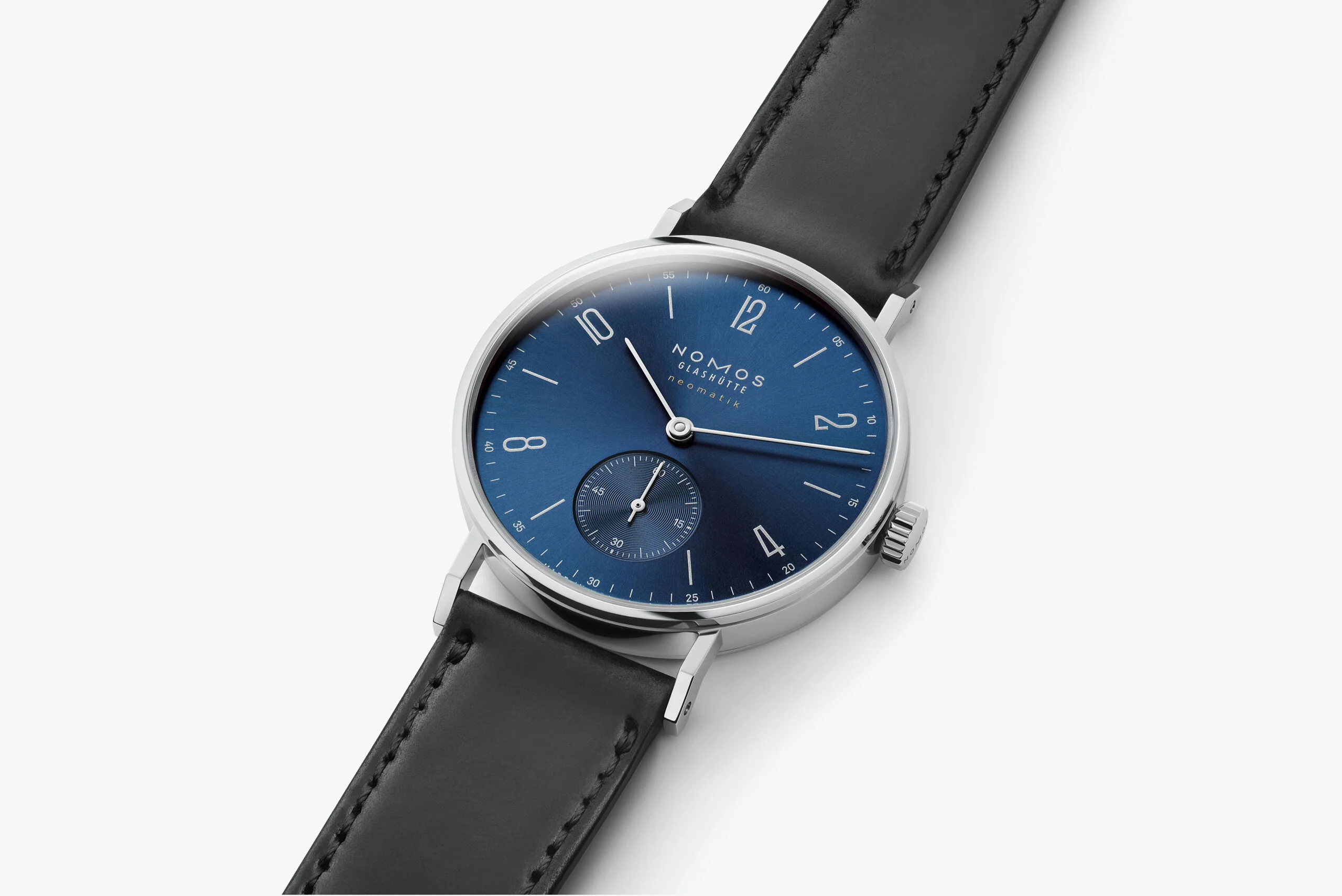 Nomos Glashutte Tangente Neomatik Blue Gold Steel Back Watch - Image 6