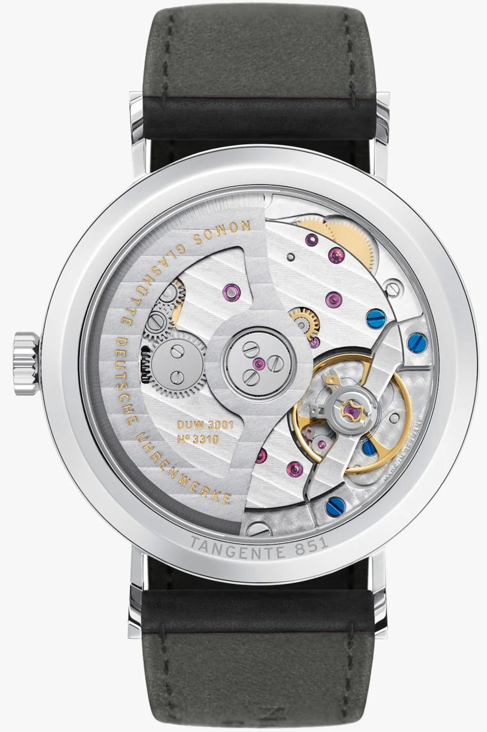 Nomos Glashutte Tangente Neomatik Platinum Grey Sapphire Crystal Watch - Image 2