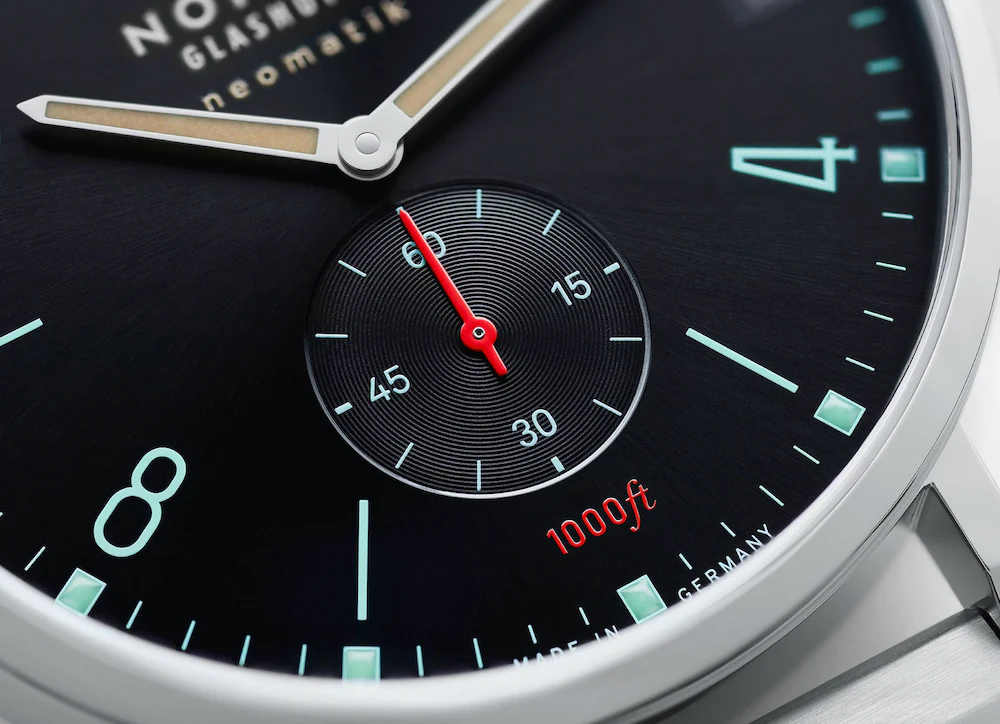 Nomos Glashutte Tangente Sport Neomatik 42 Date Marine Black Sapphire Crystal Watch - Image 4