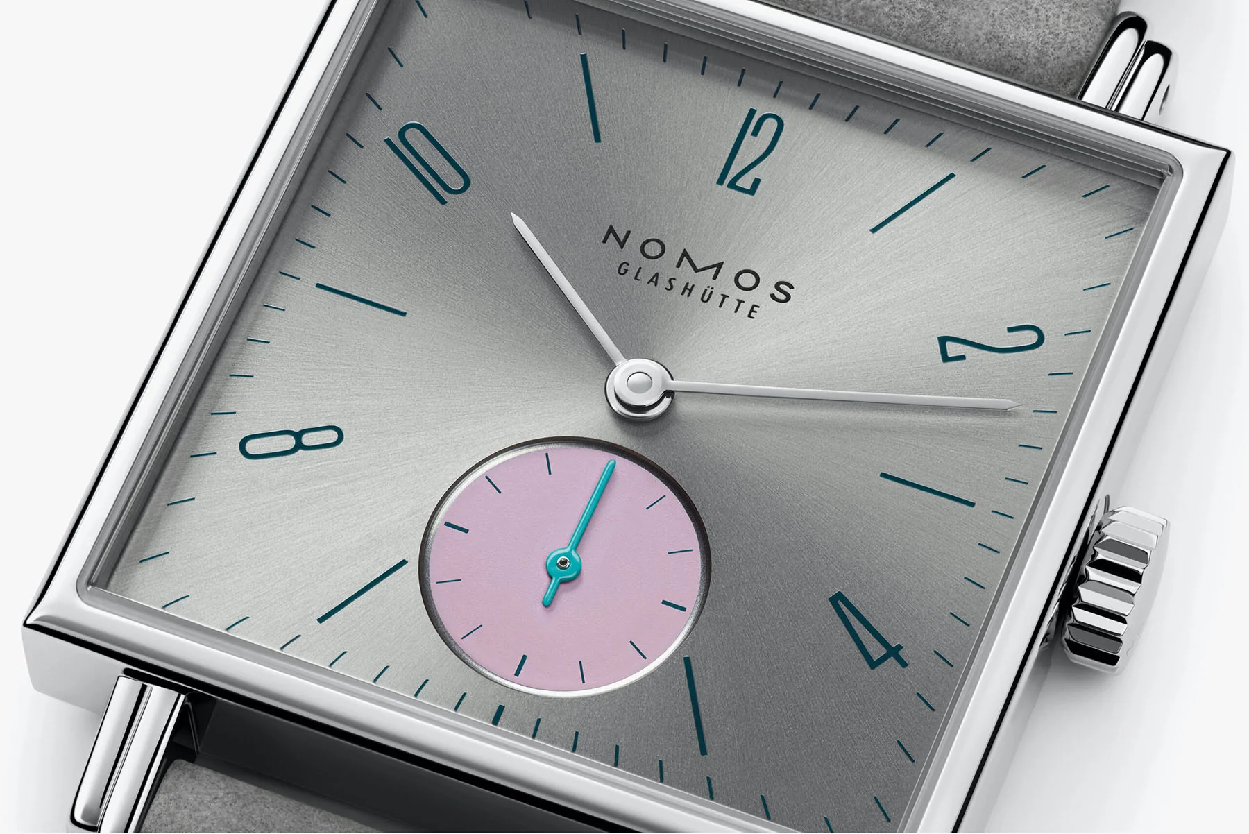 Nomos Glashutte Tetra Silvercut Steel Back Watch - Image 4