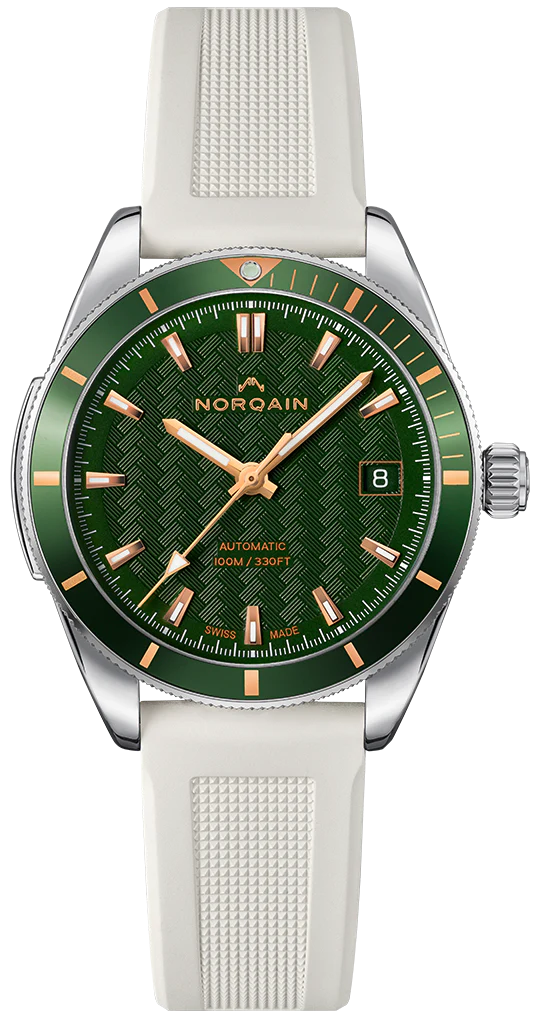 Norqain Adventure 37mm Green & Gold White Rubber