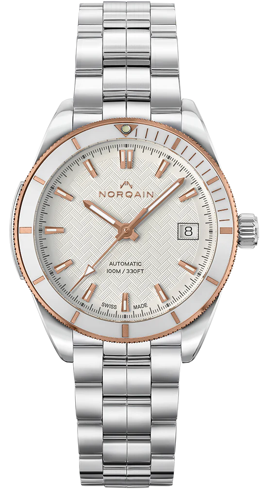 Norqain Adventure 37mm White & Gold Bracelet Watch