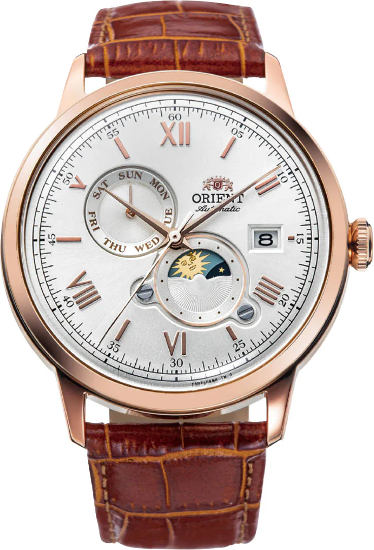 Orient Bambino Sun and Moon White Watch