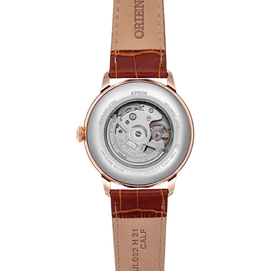 Orient Bambino Sun and Moon White Watch - Image 2