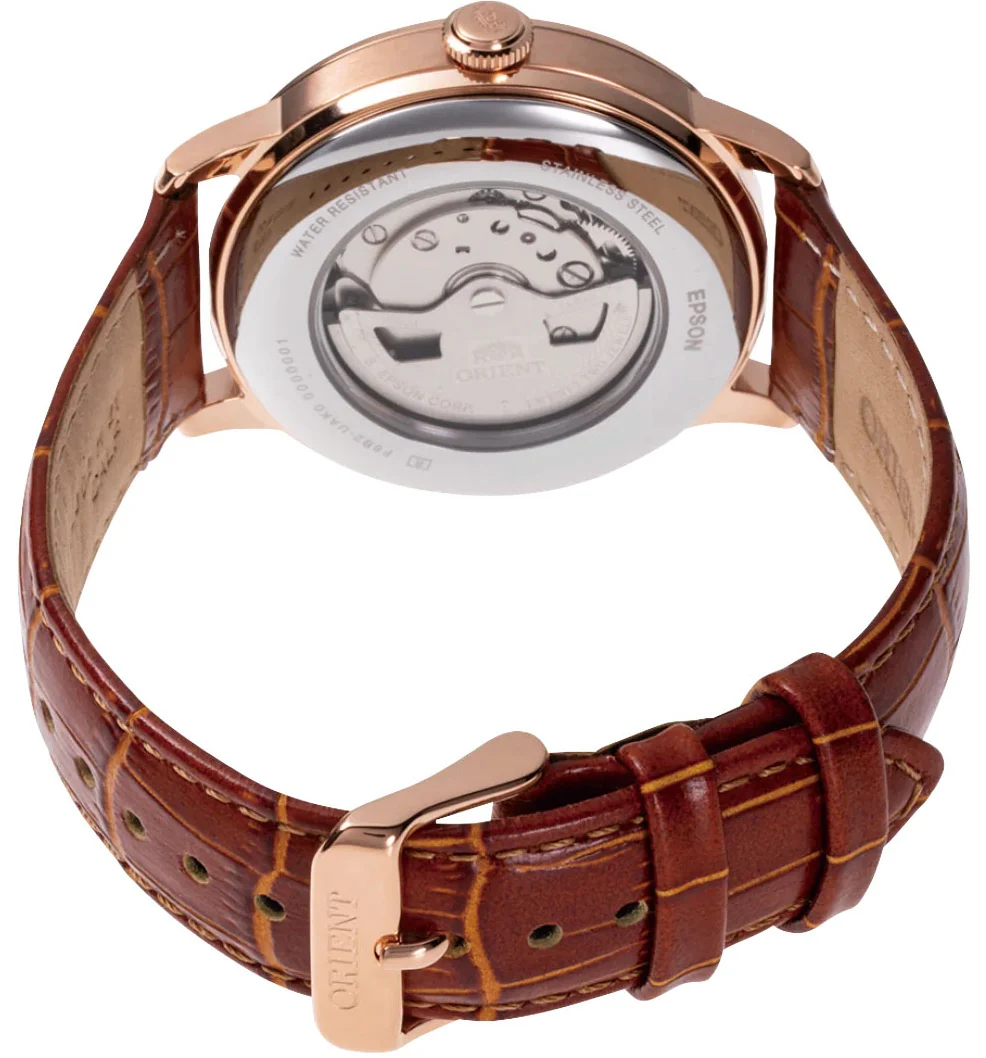 Orient Bambino Sun and Moon White Watch - Image 3