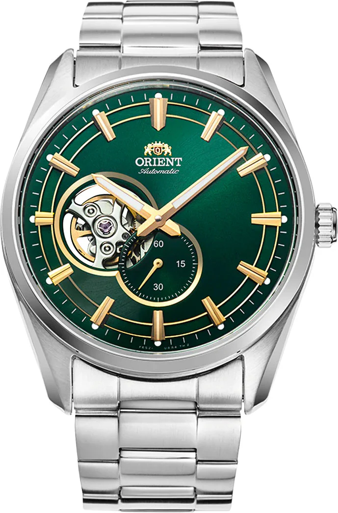 Orient Contemporary Open Heart Green Watch