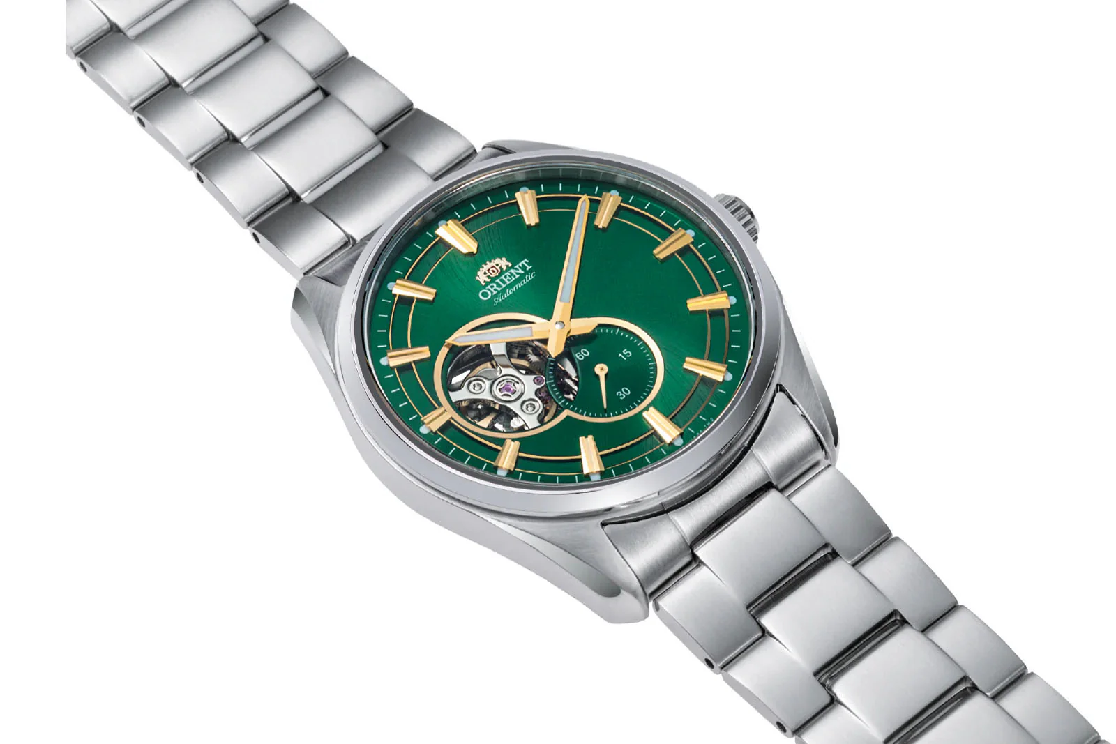 Orient Contemporary Open Heart Green Watch - Image 3
