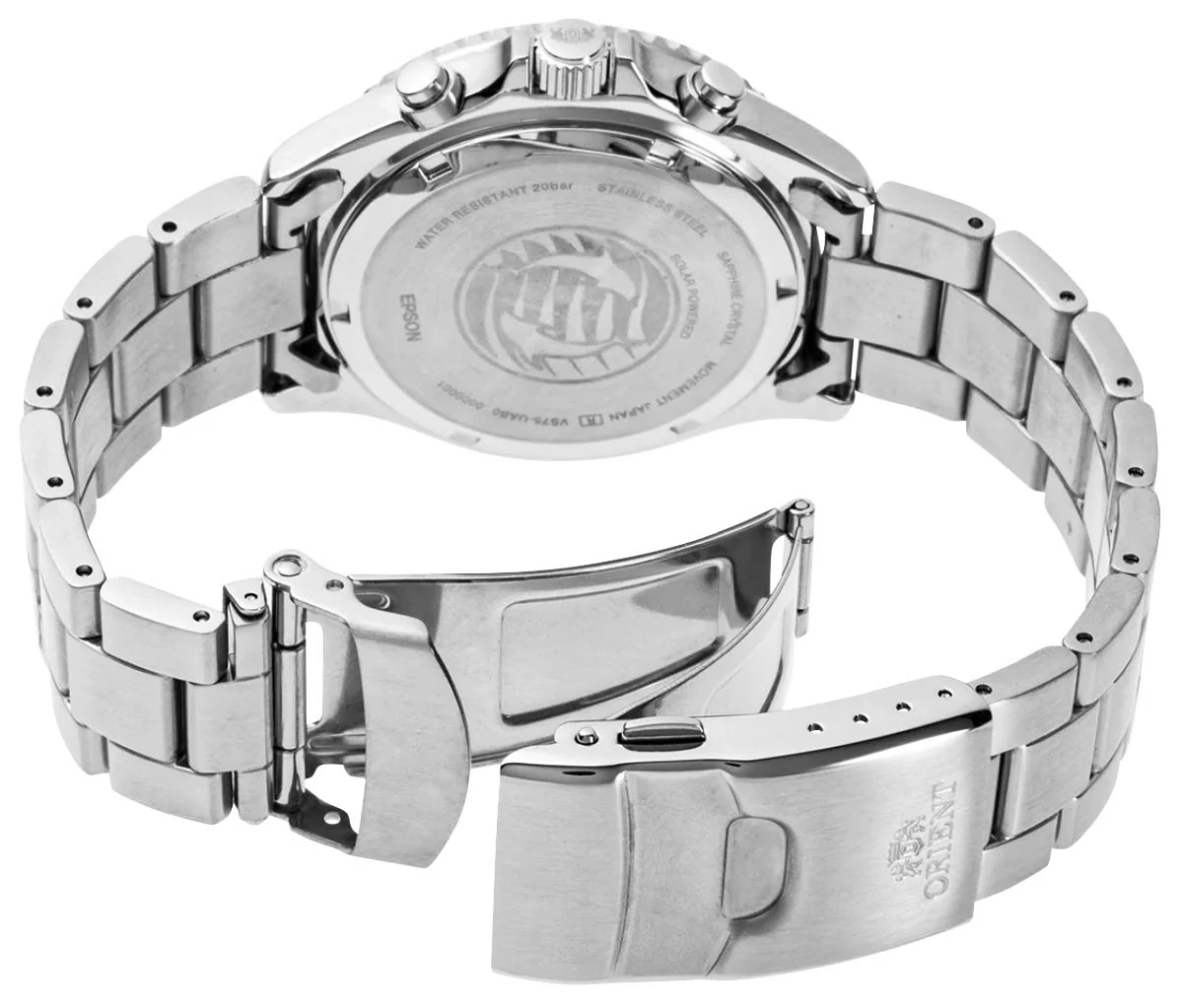 Orient Mako Solar Chronograph White Watch - Image 3