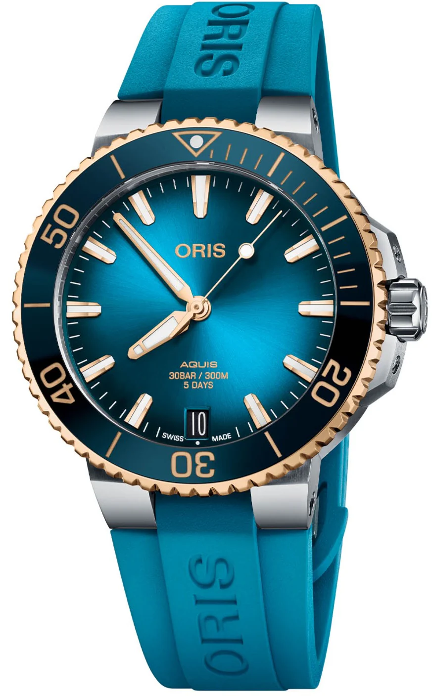 Oris Aquis Date Calibre 400 Bi-Colour Blue Rubber