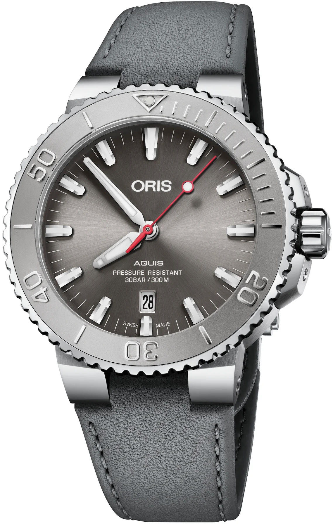 Oris Aquis Date Relief Leather