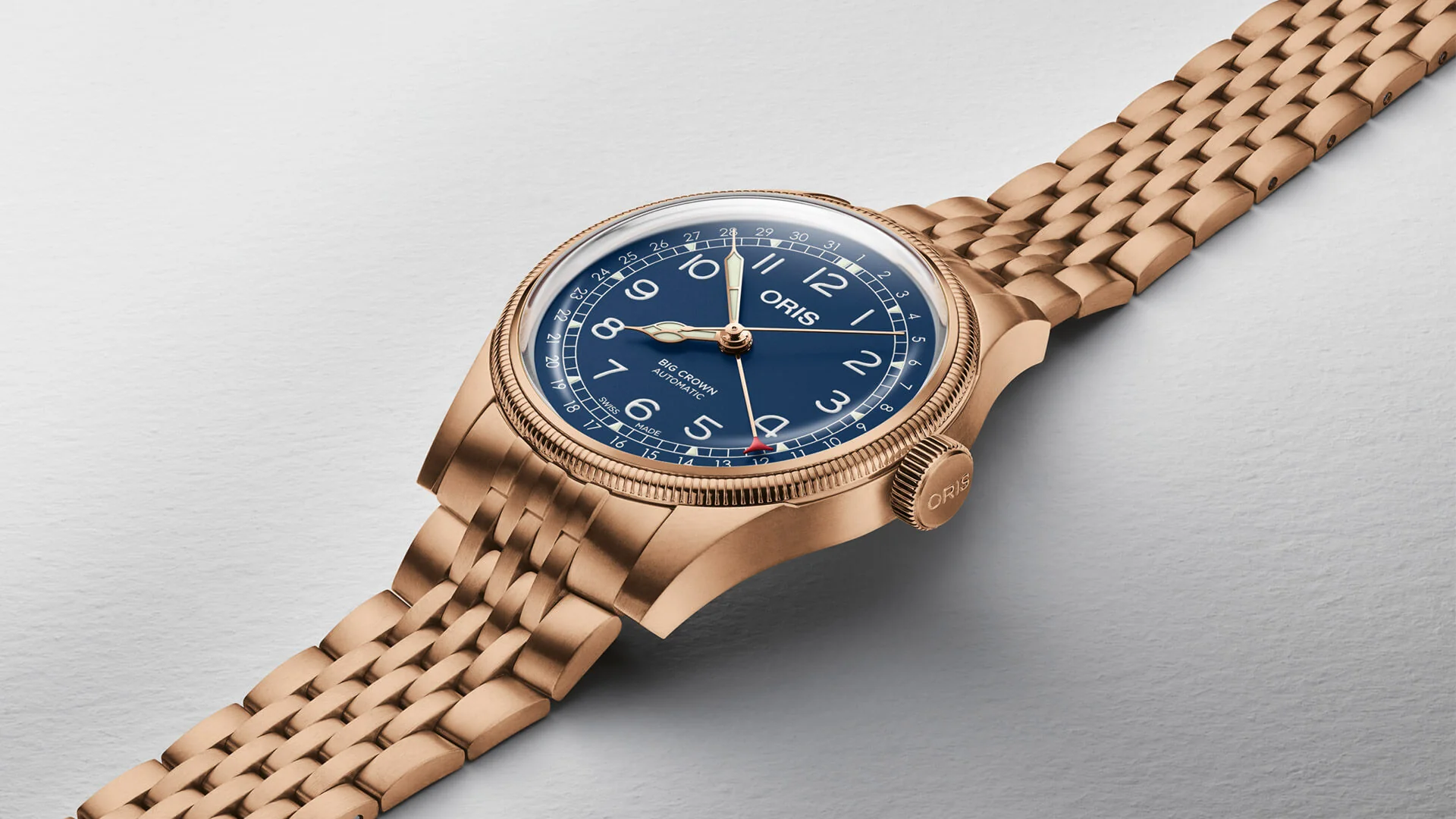 Oris Big Crown Pointer Date Bronze Blue - Image 2