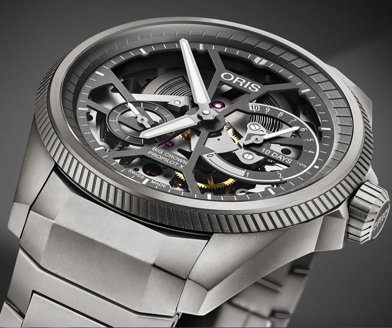 Oris Big Crown ProPilot X Calibre 115 Skeleton Bracelet Watch - Image 4