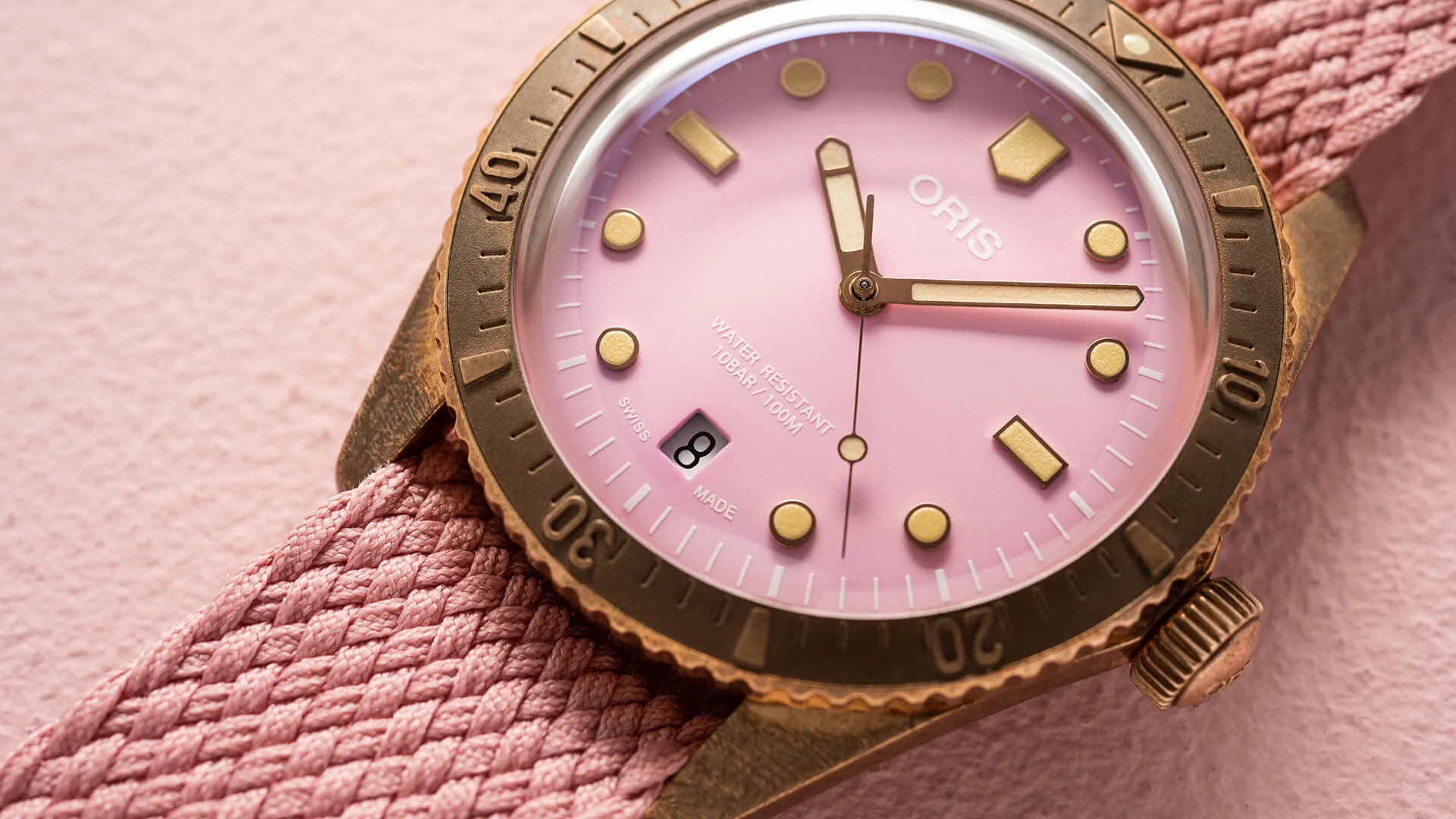 Oris Divers Sixty Five Cotton Candy Bronze Lipstick Pink - Image 4