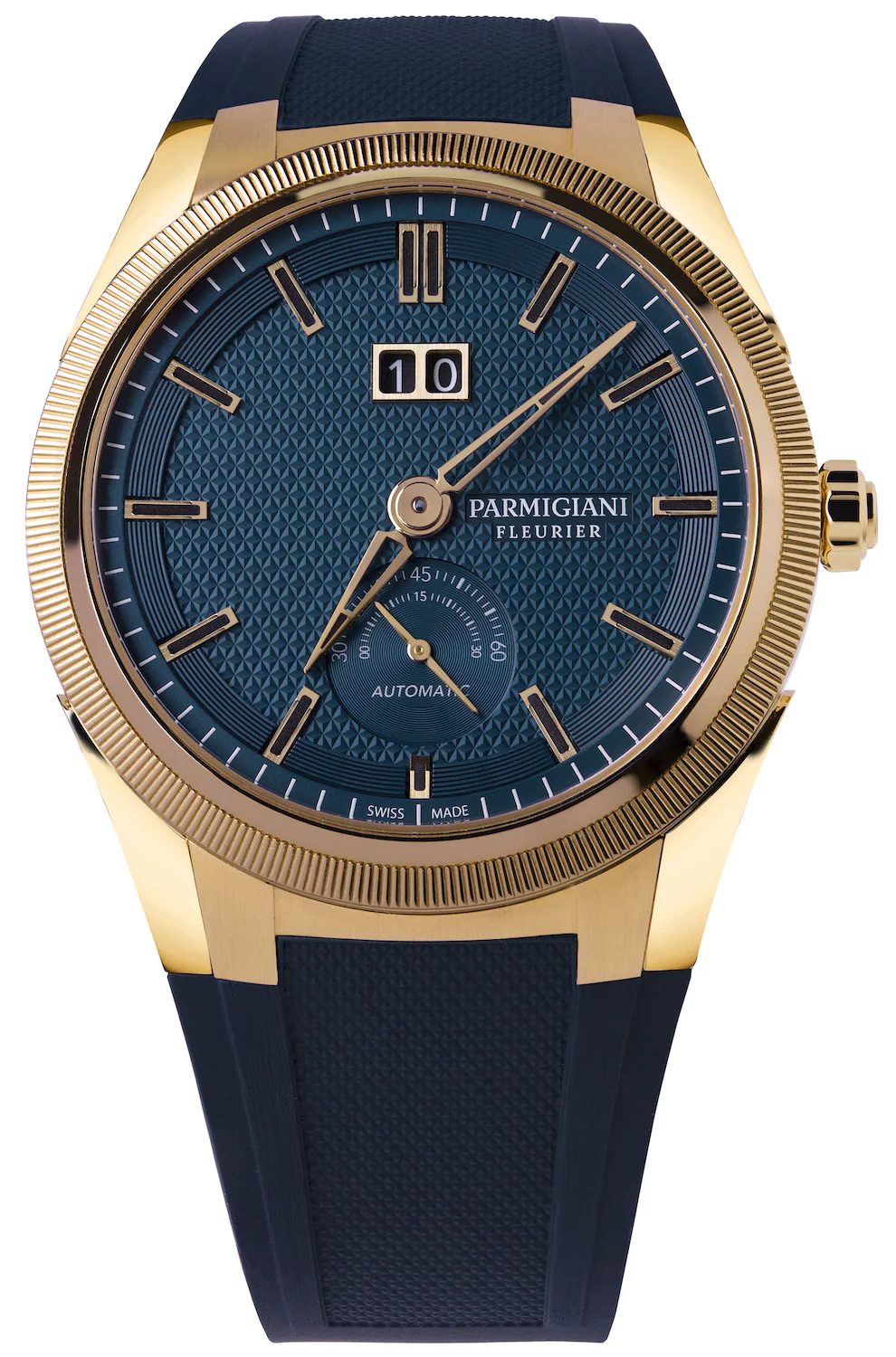 Parmigiani Fleurier Watch Tonda GT Rose Gold Blue Rubber