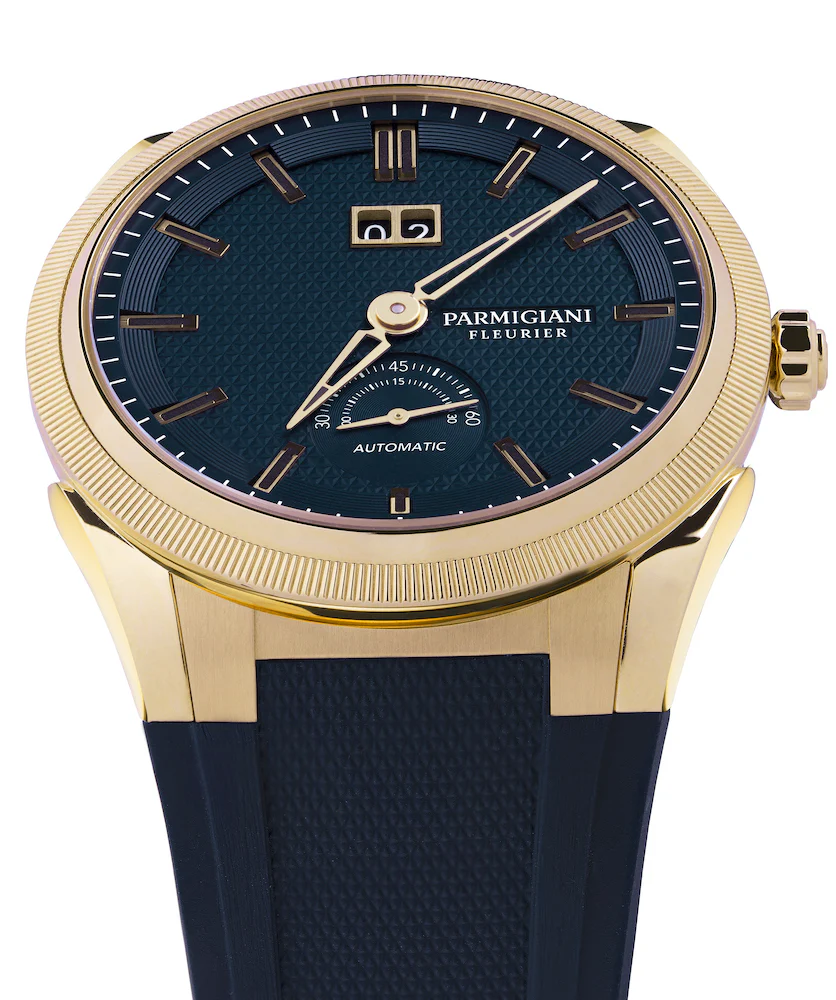 Parmigiani Fleurier Watch Tonda GT Rose Gold Blue Rubber - Image 2