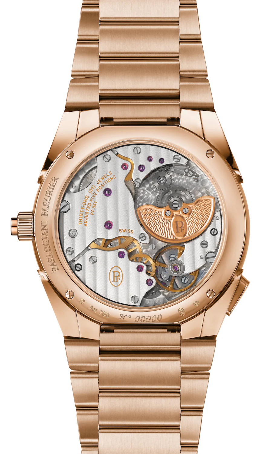 Parmigiani Fleurier Tonda PF GMT Rattrapante Gold Milano Blue Watch - Image 2