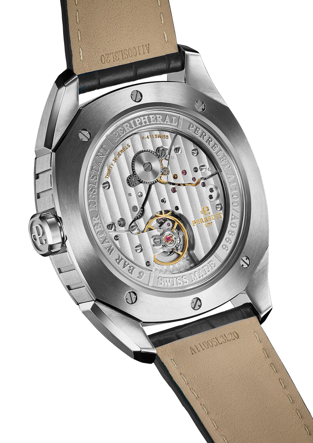 Perrelet LAB Peripheral 3 Hands & Date Salmon Watch - Image 2