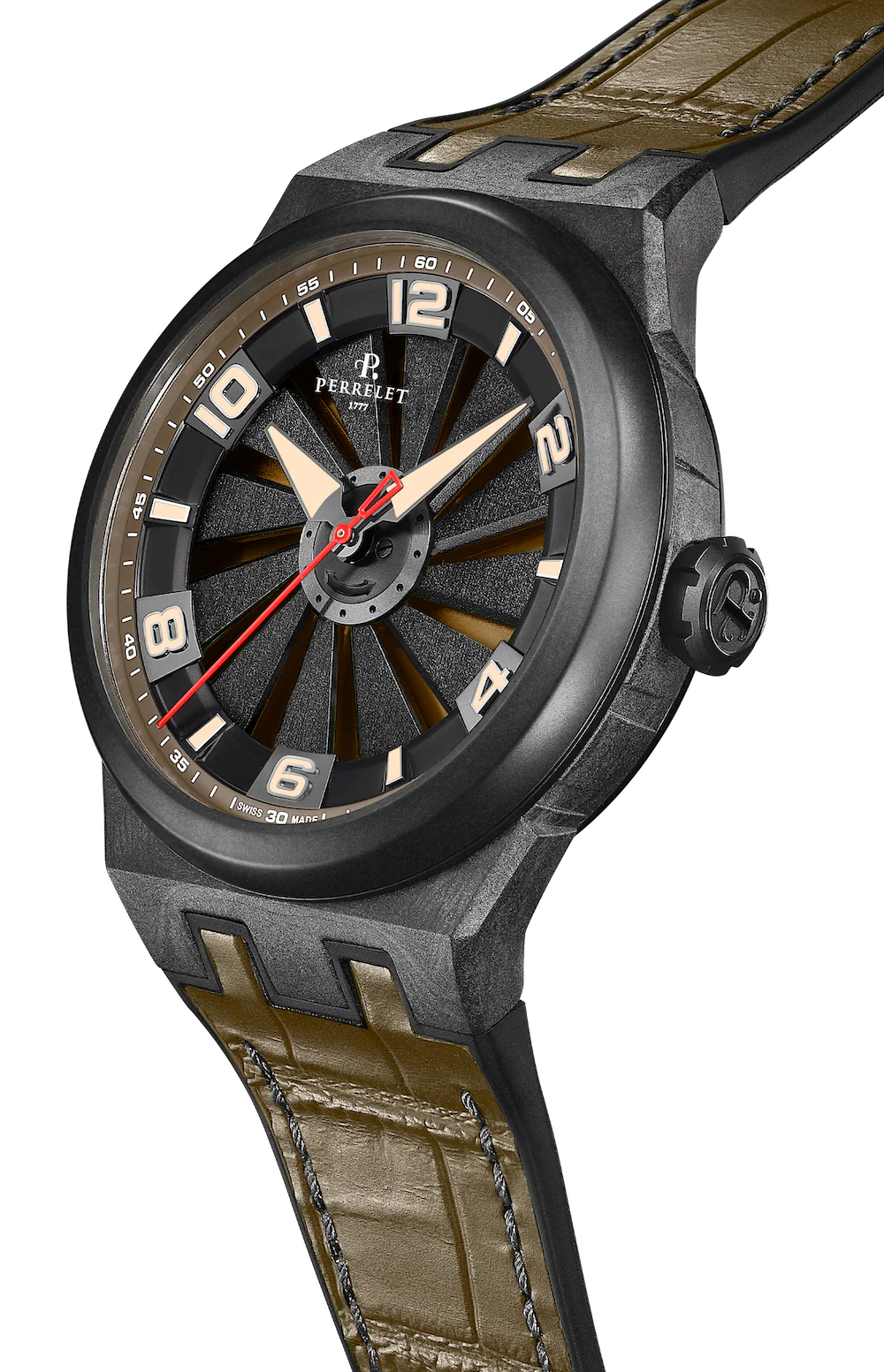 Perrelet Turbine Carbon Khaki Watch - Image 3