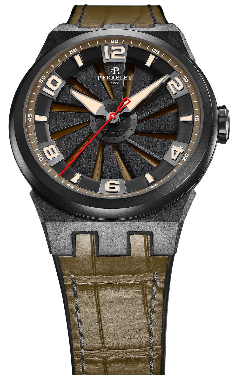 Perrelet Turbine Carbon Khaki Watch - Image 4