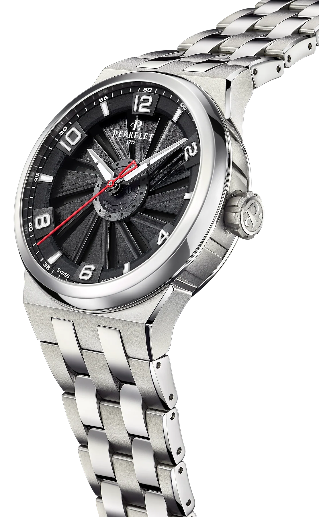 Perrelet Turbine Titanium 41 Black Bracelet Watch - Image 2