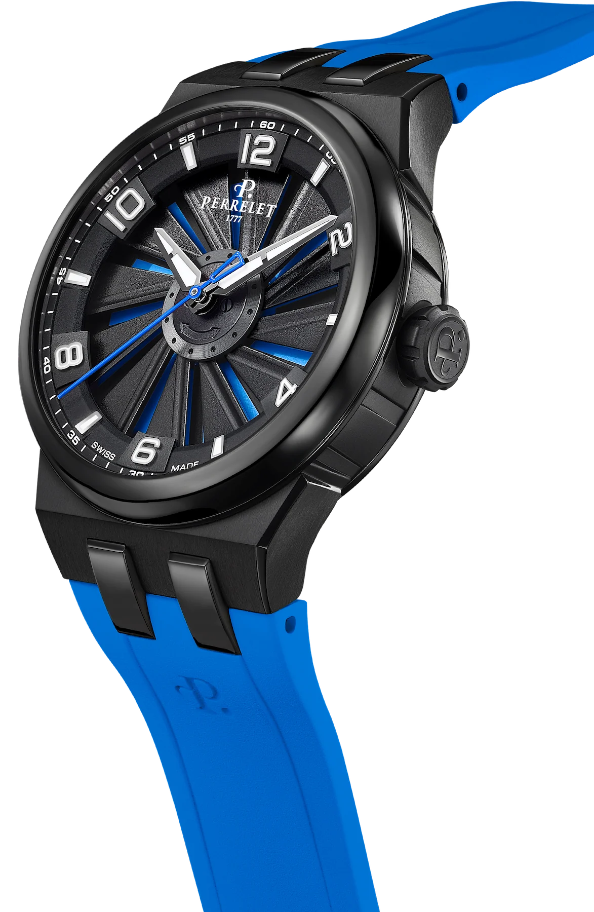 Perrelet Turbine Titanium 41 Blue Watch - Image 3