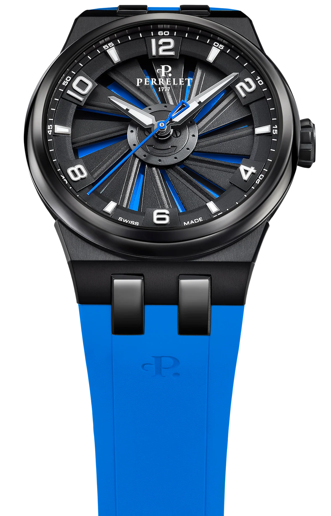 Perrelet Turbine Titanium 41 Blue Watch - Image 4