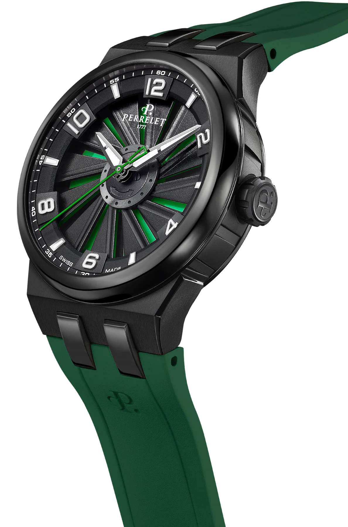 Perrelet Turbine Titanium 41 Green Watch - Image 2